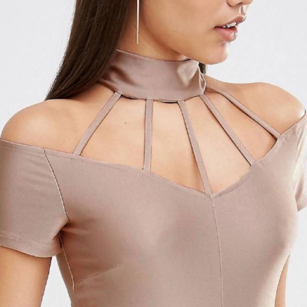 ASOS Naanaa Off Should Bodysuit w/ Straps US Sz 6
